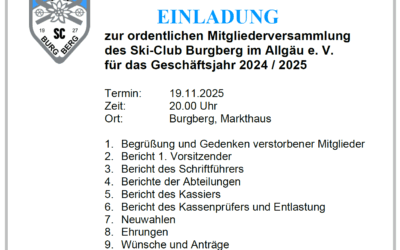 ordentliche Mitgliederversammlung 19.11.2025